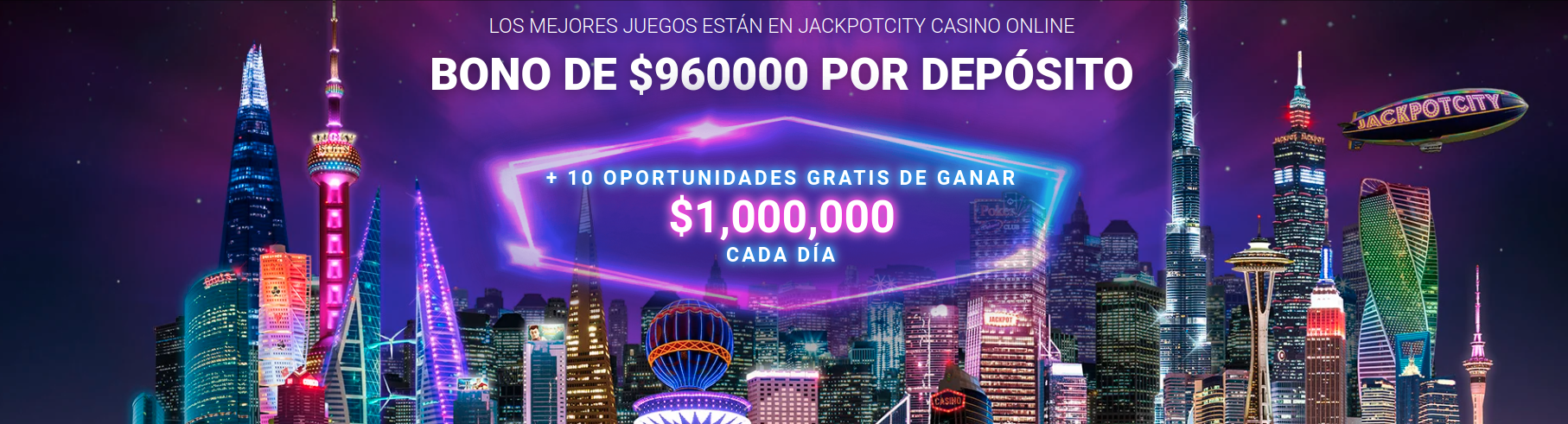 Bono de bienvenida en JackpotCity