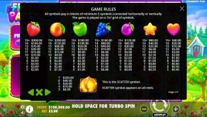 Símbolos en Fruit Party 2